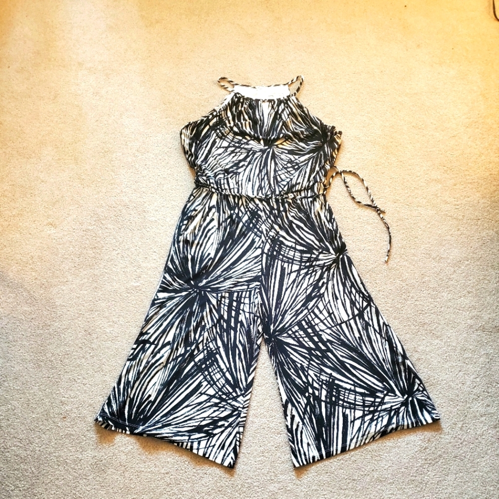 London Times Cropped Jumpsuit